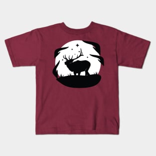 deer silhouette illustration Kids T-Shirt